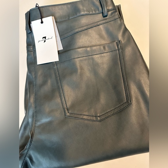7 For All Mankind Faux Leather Pants NWT - Picture 1 of 14